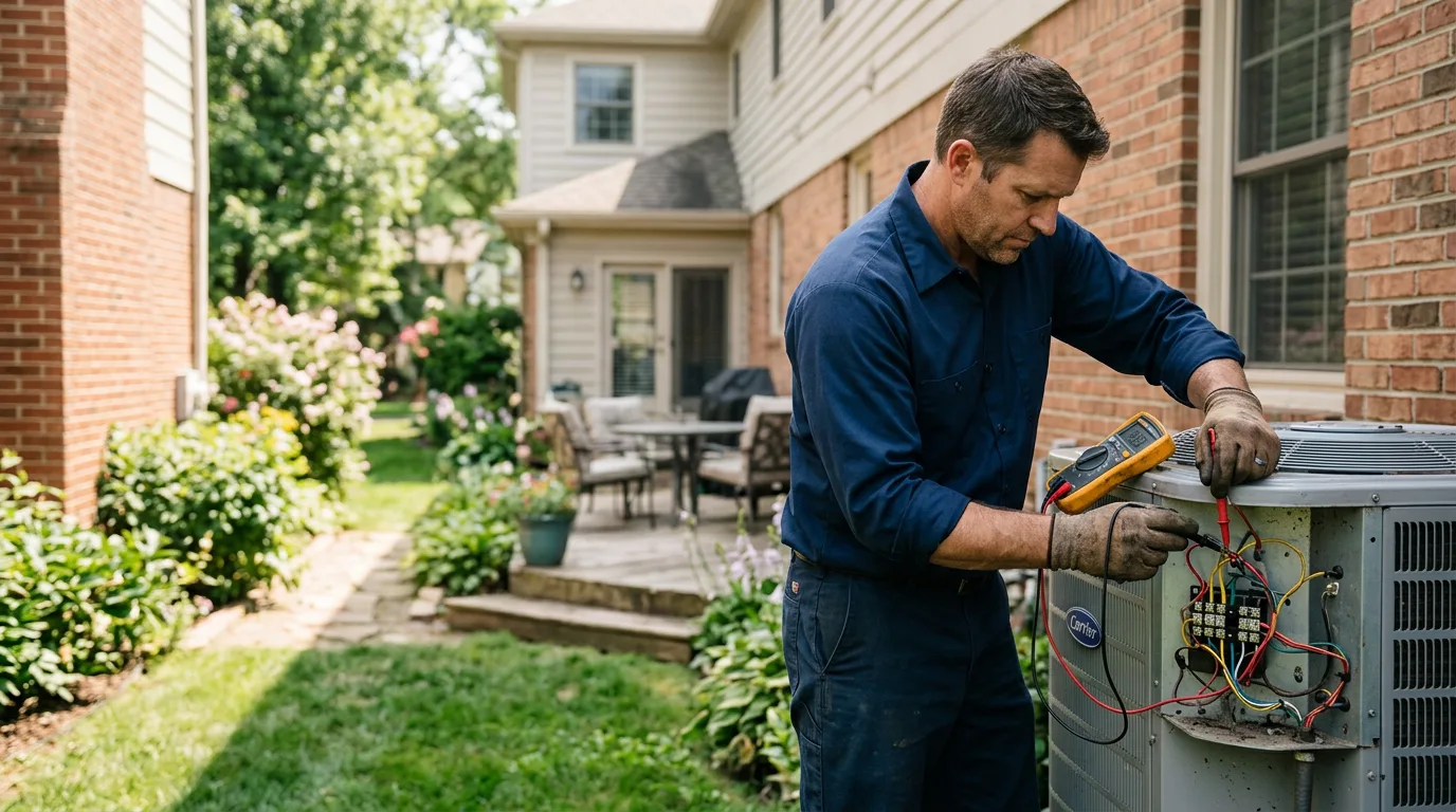 HVAC technician working near Elk City, KS